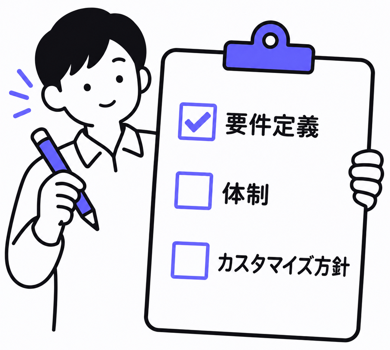 導入前チェックリスト(要件定義・体制・カスタマイズ方針)